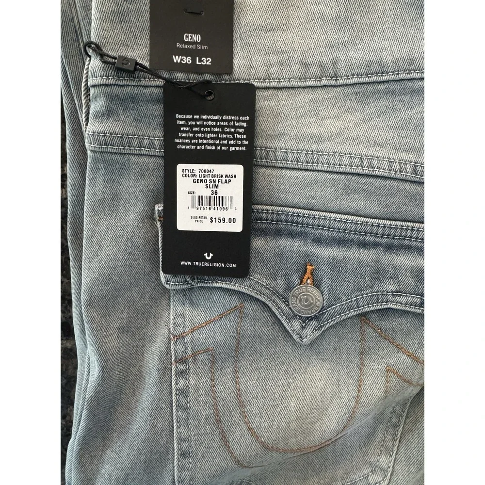 True Religion Geno Snap Flap Slim Fit Jeans True Religion Size 36 Pants